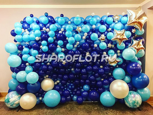 Фотозона из шаров Морская гладь 3х2м на каркасе Фотозона из шаров Морская гладь 3х2м на каркасе