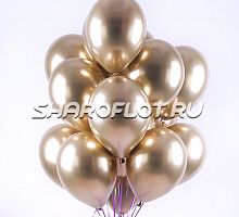 Шар Хром Золото люкс 30см