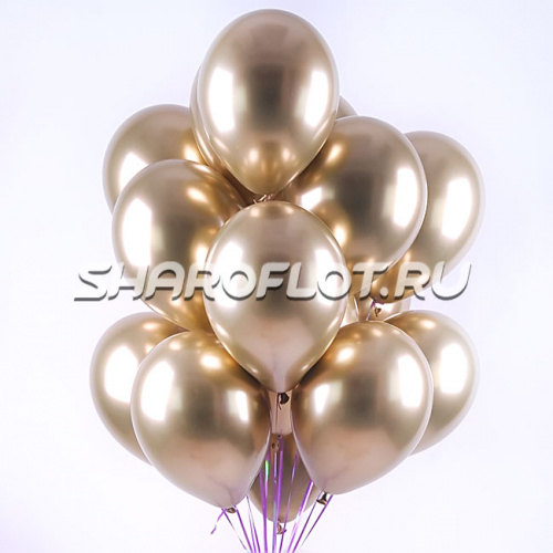 Шар Хром Золото люкс 30см