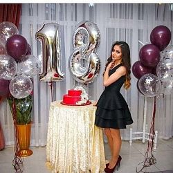 Композиция шаров с цифрой №124