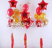 Сочный фонтан с гирляндой