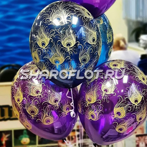 Шары Перья Павлина, 30см