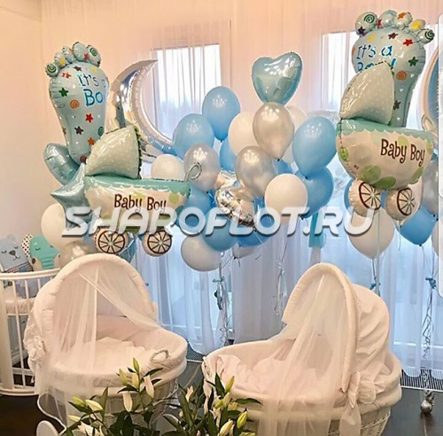 Оформление встречи мальчика из роддома