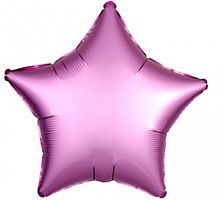 Шар Звезда Фламинго сатин 40см