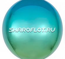 Шар Сфера Омбре Зелено-Голубая 41см