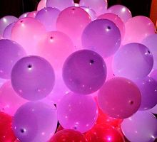 Светящиеся розовые шары 30см