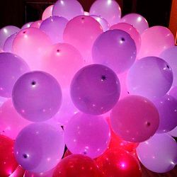 Светящиеся розовые шары 30см