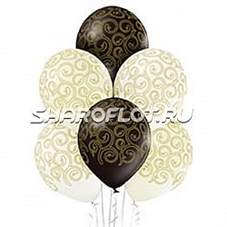 Шары Узор Барокко 2цв, 30см