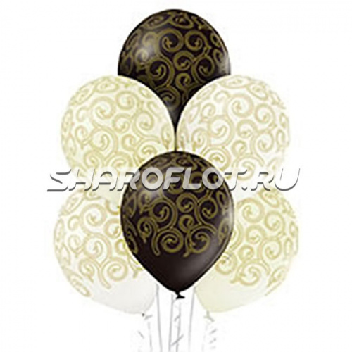Шары Узор Барокко 2цв, 30см