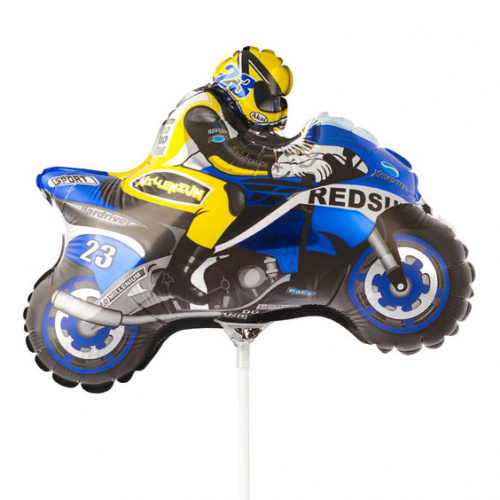 Мини-шар Мотоцикл Синий 25см Мини-шар Мотоцикл Синий 25см