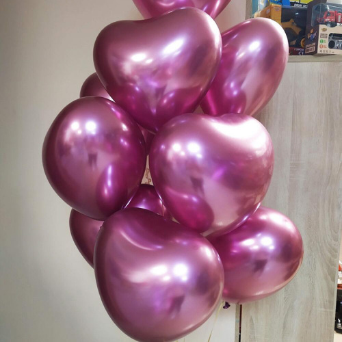 Сердце Хром Фуксия 30см