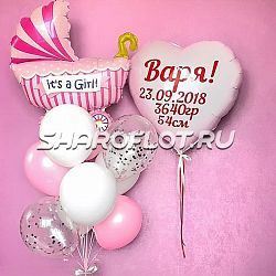 Шары с гелием дочке с индивидуальной надписью