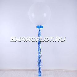 Белый шар с гирляндой тассел 80см