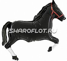 Шар Лошадь (черная) 80см