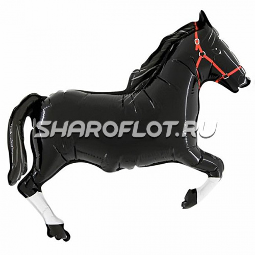 Шар Лошадь (черная) 80см