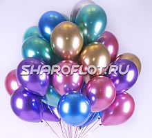 Облако шаров Хром Ассорти 30см