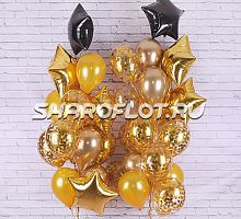 Золотой фонтан с черной звездой