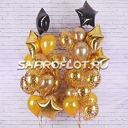 Золотой фонтан с черной звездой