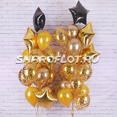 Золотой фонтан с черной звездой