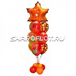 Фонтан из шаров осенний