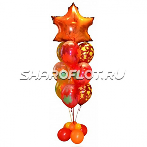 Фонтан из шаров осенний