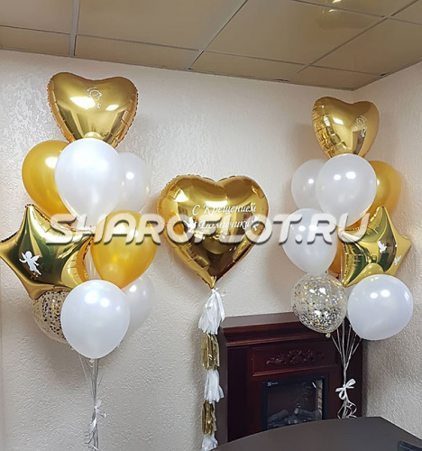 Композиция из шаров для Крещения