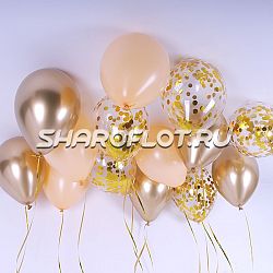 Шары Золотая Нежность 30см