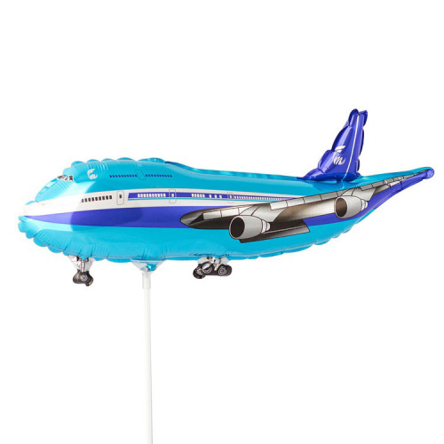 Мини-шар Самолет Лайнер Синий 25см