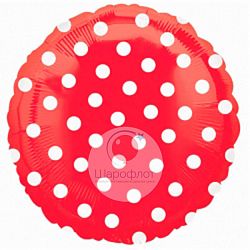 Круг горох красный