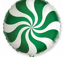 Шар Круг Леденец Зеленый 45см