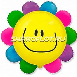 Шар Цветочек разноцветный 70см