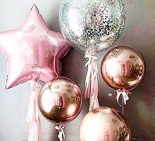 Композиция с шарами с конфетти №3