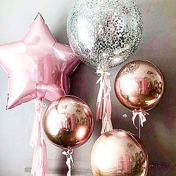 Композиция с шарами с конфетти №3