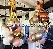 Букет шаров на 1 годик для девочки