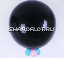 Черный шар-сюрприз ЭКОНОМ без надписи 70см