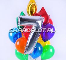 Яркий букет с цифрой