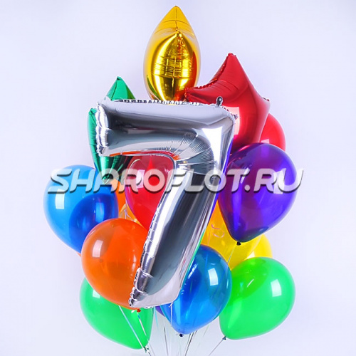 Яркий букет с цифрой