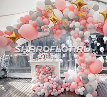 Разнокалиберная гирлянда "Розовое золото"