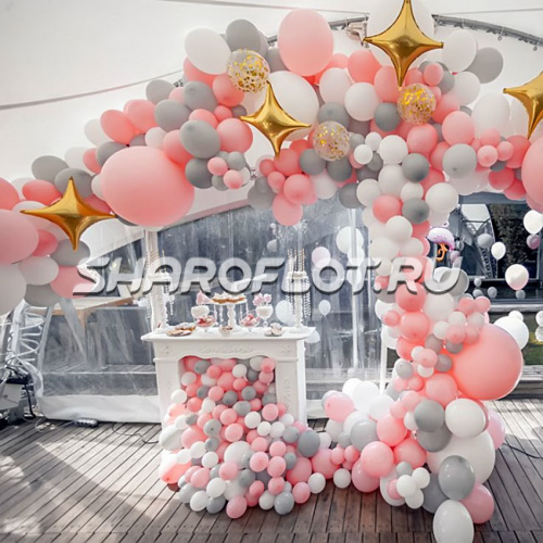 Разнокалиберная гирлянда "Розовое золото"