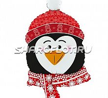 Шар Пингвин в шарфике 75см
