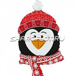 Шар Пингвин в шарфике 75см