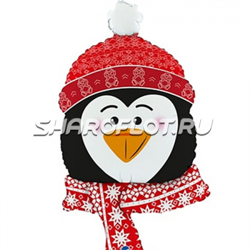 Шар Пингвин в шарфике 75см