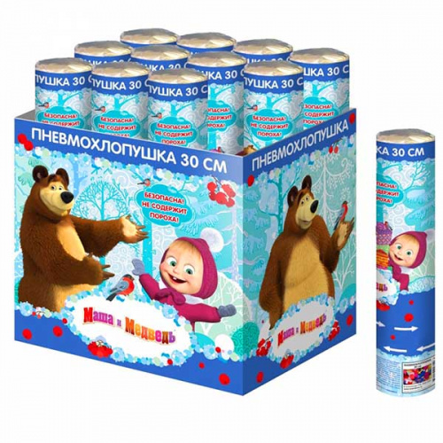 Хлопушка с конфетти Маша и Медведь 30см
