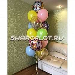 Фонтан из шаров "Три кота"