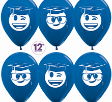 Шары Выпускник (синие) 30см