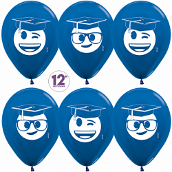 Шары Выпускник (синие) 30см