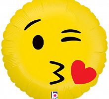 Круг Эмодзи Поцелуй 40см