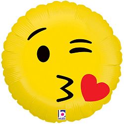 Круг Эмодзи Поцелуй 40см