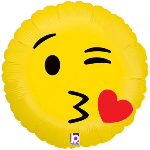 Круг Эмодзи Поцелуй 40см