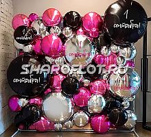 Фотозона из шаров на праздник 2х2м на каркасе